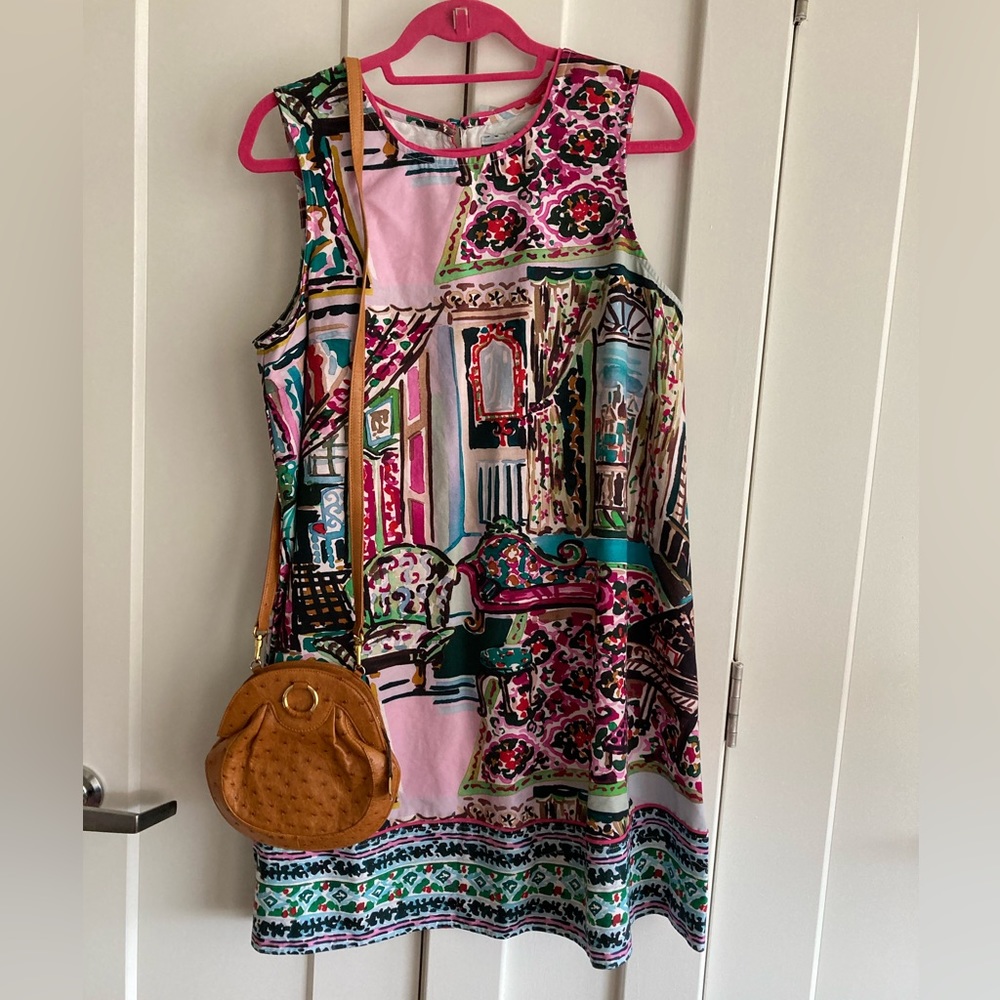 Cool French Printed Anthropologie Shift Dress - Never Worn
